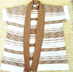 2x/3x Open Cardigan long length short sleeved SW
